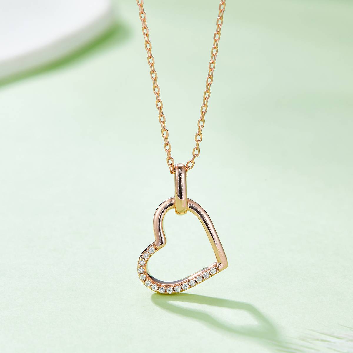 Xuanxin Love Pendant S925 Silver Moissanite Grade D 0.1CT